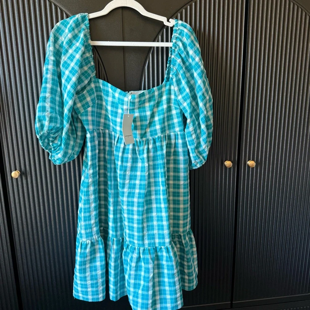 Amanda Uprichard Blue Plaid Mini Dress - Picture 8 of 16